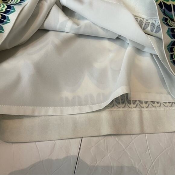 Talbots Navy Yellow Bold Print Career Office Date Skirt NWOT Size 10 - Picture 7 of 11